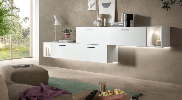 Sideboard Onawa in wei� Stauraumschrank 277 cm, Soft-Close