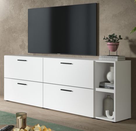 TV-Lowboard Onawa in wei� TV-Unterteil h�ngend / stehend 176 cm, Soft-Close