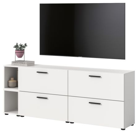 TV-Lowboard Onawa in wei� TV-Unterteil h�ngend / stehend 176 cm, Soft-Close