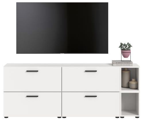 TV-Lowboard Onawa in wei� TV-Unterteil h�ngend / stehend 176 cm, Soft-Close