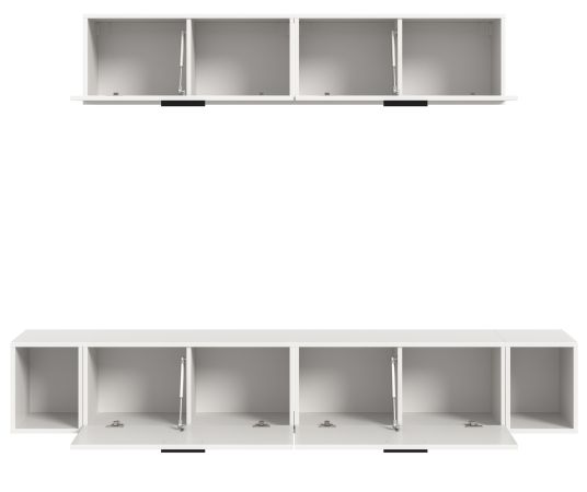 Wohnwand Onawa in wei� Wohnkombination 202 x 184 cm, Soft-Close