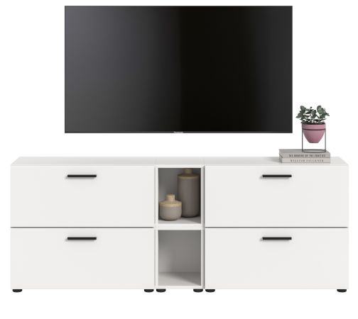 TV-Lowboard Onawa in wei� TV-Unterteil h�ngend / stehend 176 cm, Soft-Close