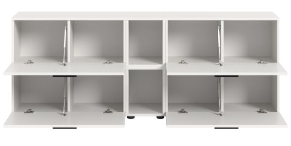 TV-Lowboard Onawa in wei� TV-Unterteil h�ngend / stehend 176 cm, Soft-Close