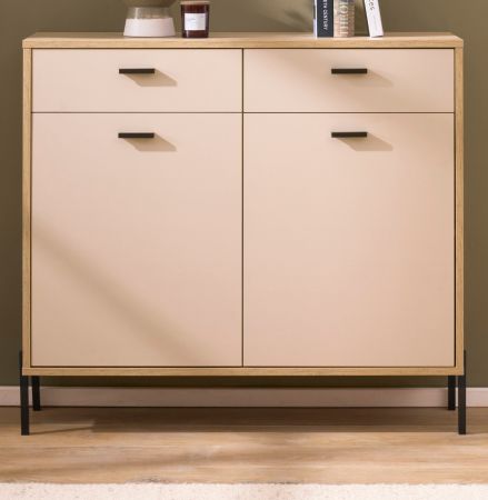 Kommode Ingar in Kaschmir und Eiche Sideboard 105 cm, Soft-Close