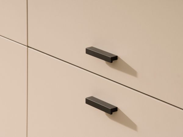 Highboard Ingar in Kaschmir und Eiche Kommode 115 x 140 cm, Soft-Close