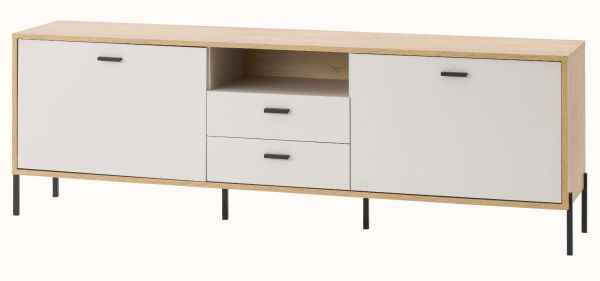 TV-Lowboard Ingar in Kaschmir und Eiche TV Unterteil 195 x 64 cm, mit Soft-Close und Komforth�he