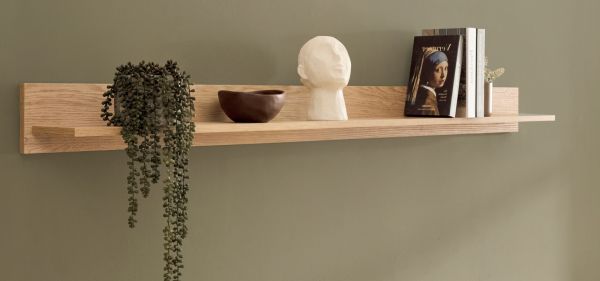 Wandboard Ingar in Eiche Wandregal 195 cm