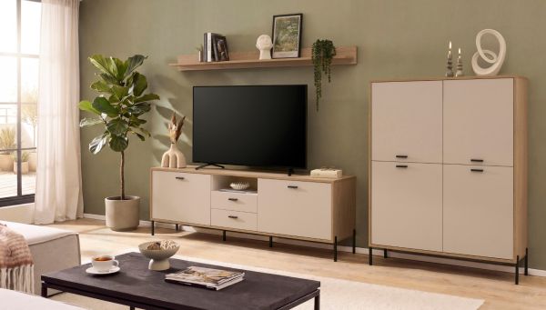 Wandboard Ingar in Eiche Wandregal 195 cm