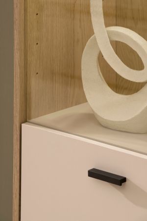 Wohnwand Ingar in Kaschmir und Eiche Wohnkombination 349 cm, mit Soft-Close