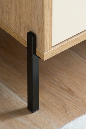 Wohnwand Ingar in Kaschmir und Eiche Wohnkombination 320 cm, mit Soft-Close