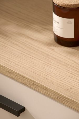 Wohnwand Ingar in Kaschmir und Eiche Wohnkombination 320 cm, mit Soft-Close