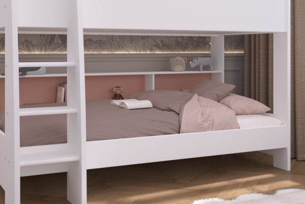 Parisot Etagenbett Leo in wei� Kinder und Jugendzimmer Hochbett 90 x 200 cm