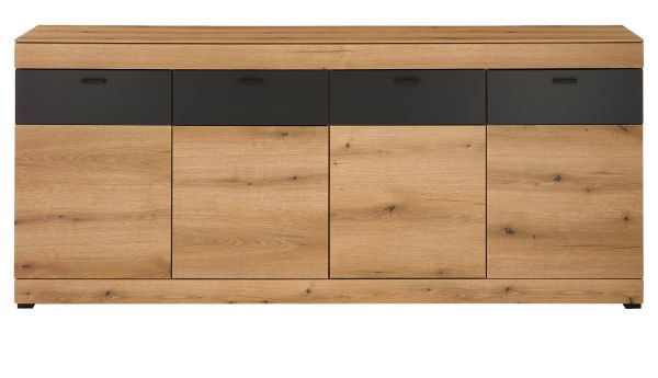 Sideboard Assina in Evoke Eiche und grau matt Kommode 200 cm, Soft-Close