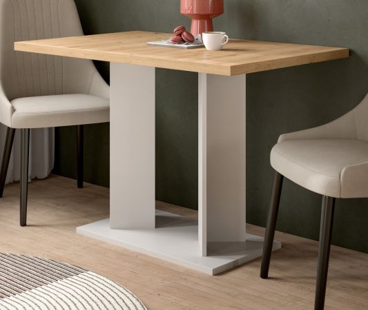 Esstisch Anton in Artisan Eiche und wei� K�chentisch 110 x 70 cm