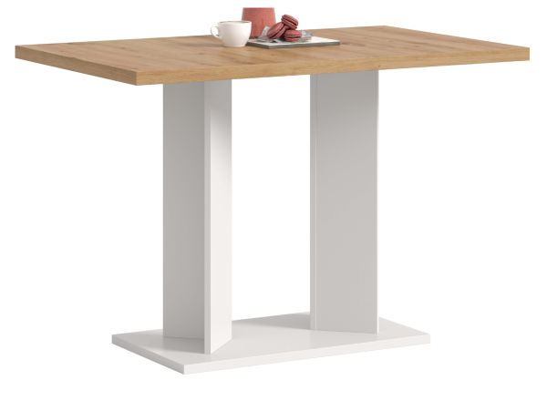 Esstisch Anton in Artisan Eiche und wei� K�chentisch 110 x 70 cm