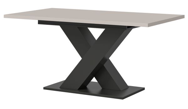 Esstisch Home-X in kaschmir und grau Tisch ausziehbar 150 - 190 cm