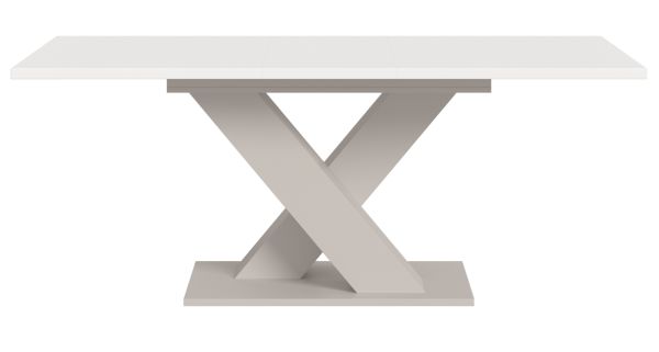 Esstisch Home-X in wei� und kaschmir Tisch ausziehbar 150 - 190 cm