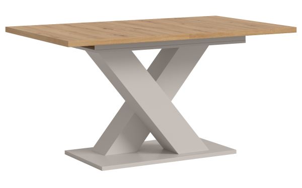 Esstisch Home-X in Artisan Eiche und kaschmir Tisch ausziehbar 150 - 190 cm