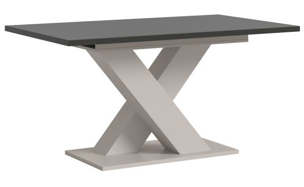 Esstisch Home-X in grau und kaschmir Tisch ausziehbar 150 - 190 cm