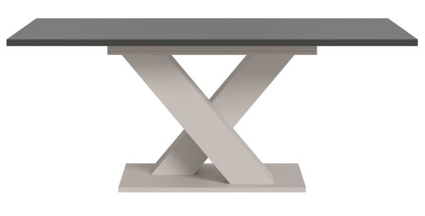 Esstisch Home-X in grau und kaschmir Tisch ausziehbar 150 - 190 cm