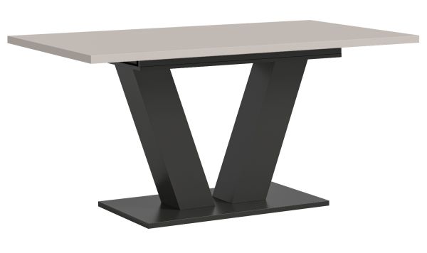 Esstisch Home-X in kaschmir und grau Tisch ausziehbar 150 - 190 cm