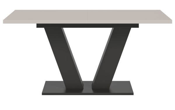 Esstisch Home-X in kaschmir und grau Tisch ausziehbar 150 - 190 cm