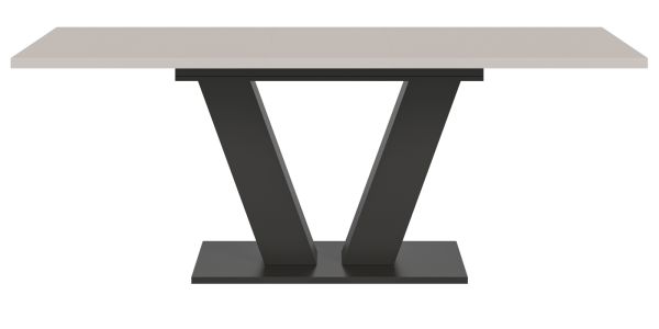 Esstisch Home-X in kaschmir und grau Tisch ausziehbar 150 - 190 cm