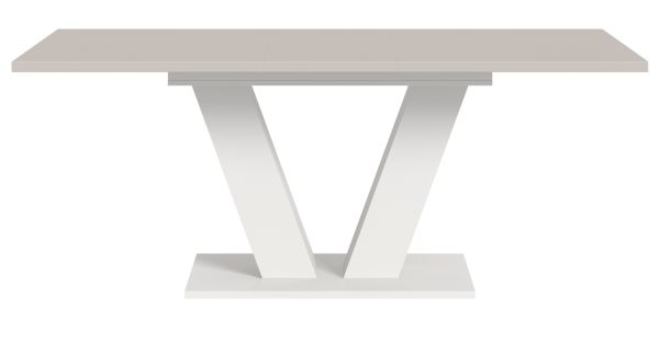 Esstisch Home-X in kaschmir und wei� Tisch ausziehbar 150 - 190 cm