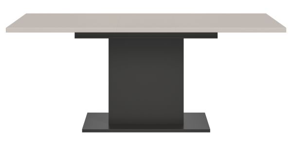 Esstisch Home-X in kaschmir und grau S�ulentisch ausziehbar 150 - 190 cm