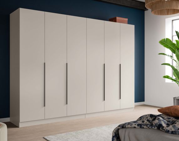 Kleiderschrank Swan in kaschmir Dreht�renschrank 3-t�rig 120 x 181 cm