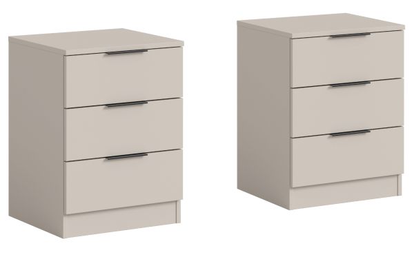 Nachttisch Set Swan in kaschmir 2x Nachtkommode in Komforth�he 45 x 60 cm