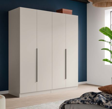 Kleiderschrank Swan in kaschmir Dreht�renschrank 4-t�rig 160 x 181 cm