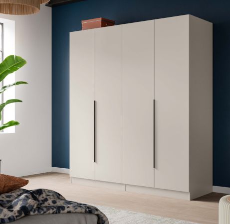 Kleiderschrank Swan in kaschmir Dreht�renschrank 4-t�rig 160 x 181 cm