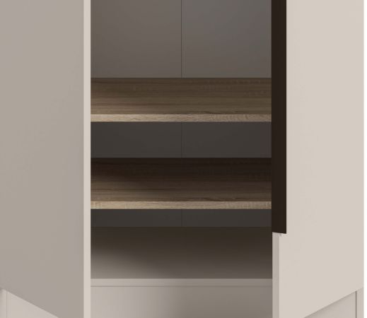 Kleiderschrank Swan in kaschmir Dreht�renschrank 5-t�rig 200 x 181 cm