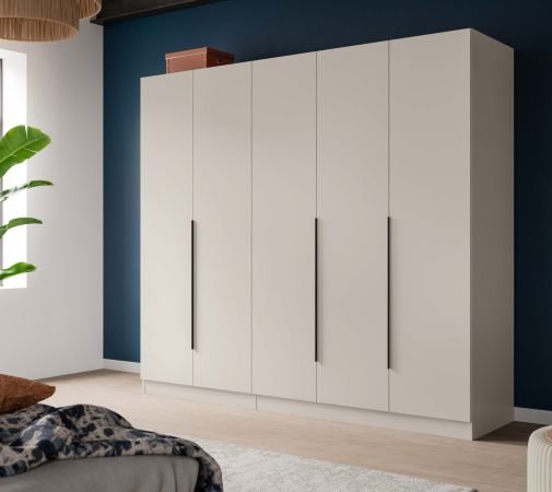 Kleiderschrank Swan in kaschmir Dreht�renschrank 5-t�rig 200 x 181 cm
