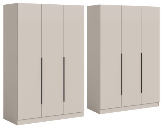 Kleiderschrank Swan in kaschmir Dreht�renschrank 6-t�rig 240 x 181 cm