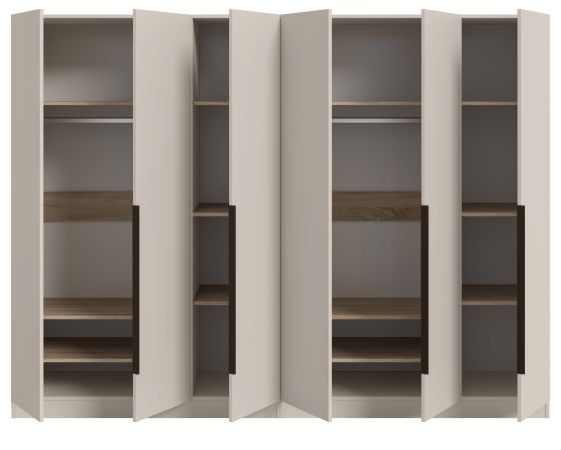 Kleiderschrank Swan in kaschmir Dreht�renschrank 6-t�rig 240 x 181 cm