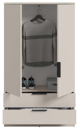 Kleiderschrank Swan in kaschmir W�scheschrank 2-t�rig 80 x 140 cm