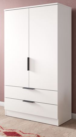 Kleiderschrank Swan in wei� W�scheschrank 2-t�rig 80 x 140 cm