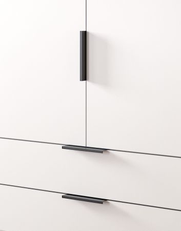 Kleiderschrank Swan in wei� W�scheschrank 2-t�rig 80 x 140 cm