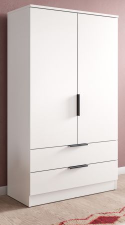 Kleiderschrank Swan in wei� W�scheschrank 2-t�rig 80 x 140 cm