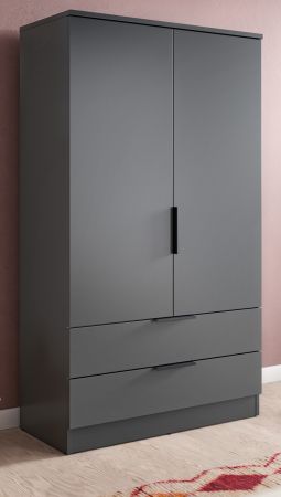Kleiderschrank Swan in grau W�scheschrank 2-t�rig 80 x 140 cm