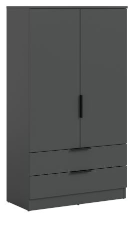 Kleiderschrank Swan in grau W�scheschrank 2-t�rig 80 x 140 cm