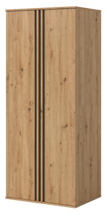 Kleiderschrank Bj�rke in Artisan Eiche und grau Dreht�renschrank 2-t�rig 80 x 192 cm