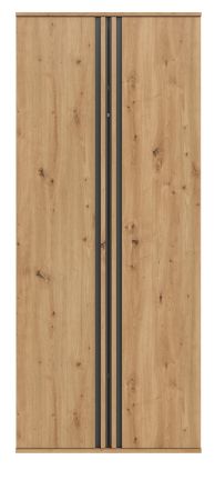 Kleiderschrank Bj�rke in Artisan Eiche und grau Dreht�renschrank 2-t�rig 80 x 192 cm
