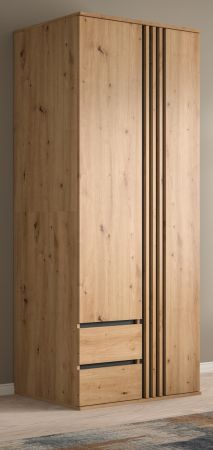Kleiderschrank Bj�rke in Artisan Eiche und grau Dreht�renschrank 2-t�rig 80 x 192 cm