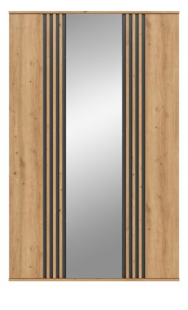 Kleiderschrank Bj�rke in Artisan Eiche und grau Dreht�renschrank mit Spiegel 120 x 192 cm