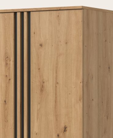 Kleiderschrank Bj�rke in Artisan Eiche und grau Dreht�renschrank 4-t�rig 160 x 192 cm