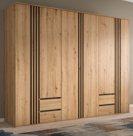 Kleiderschrank Bj�rke in Artisan Eiche und grau Dreht�renschrank 6-t�rig 240 x 192 cm