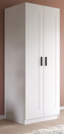 Kleiderschrank Jondal in wei� Dreht�renschrank 2-t�rig skandinavisch 80 x 194 cm